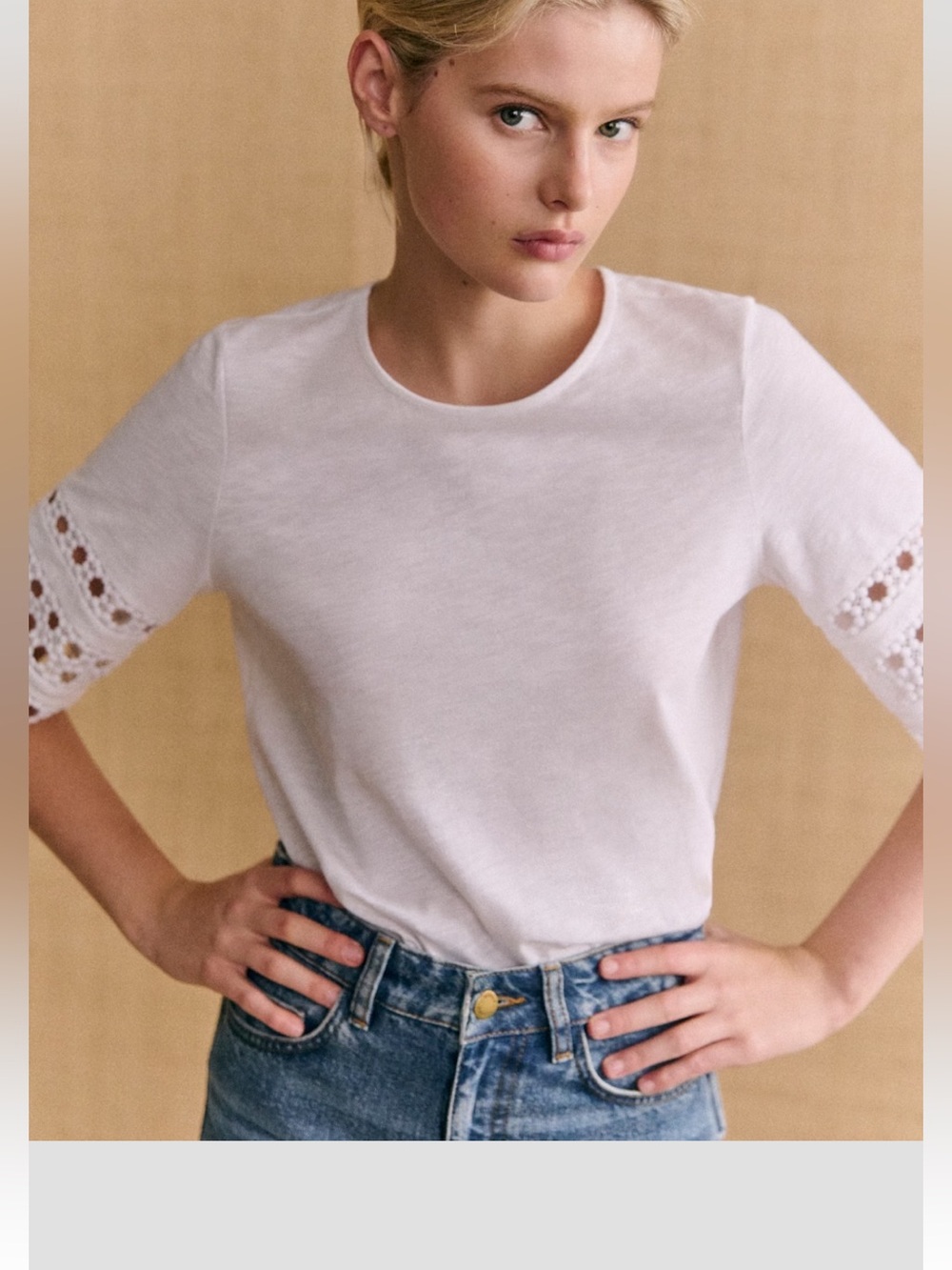 Sezane Hortense White eyelet sleeve Tee
NWT, Size M
Smoke free, cat free home - Picture 4 of 8